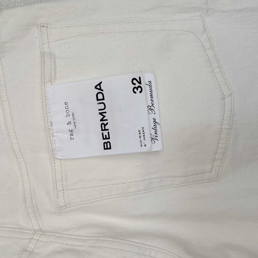 Rag & Bone Vintage Bermuda Short. Color:Ecru. Size 32 (10-12) - Picture 11 of 13